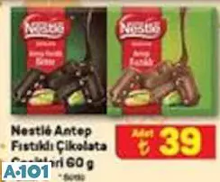 NESTLE ANTEP FISTIKLI ÇİKOLATA ÇEŞİTLERİ 60 G